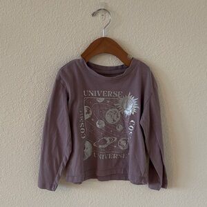 GAP Cosmic Universe Kids Long Sleeve Tee - Lavender size XS